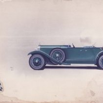 (875)Rendering of 1926 Duesenberg X Dual Cowl Phaeton, left profile