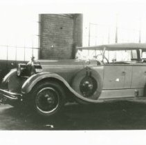 (876)1927 Duesenberg X-1954 Car D-96-E Speedster in a garage, another auto(