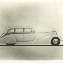 (909)Rendering of 1933 Duesenberg J-521 Convertible Sedan,J Herbert Newport