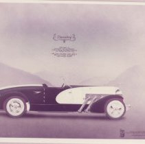 (1017)Photograph of rendering of 1933 Duesenberg SJ Speedster