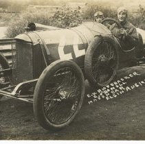(1027)Mason #22 race car with driver E.V. Rickebacker and mechanic Eddie O'