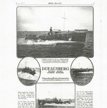 (1032)Advertisement of Duesenberg patrol model marine engines