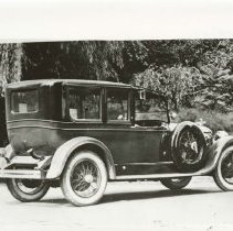 (968)1924 Duesenberg Limousine, right profile, willow tree behind (2)