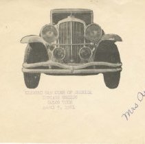 (988)1929 Duesenberg J Classic Car Club of America, signed by Mrs. Augie D.