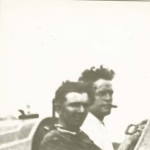 (145)Close-up shot of 1916 Ogren, Tom Alley driver and Jack Henderson