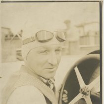 (147)Over-the-shoulder shot of Joe Boyer in 1924 Duesenberg Race Car(2)