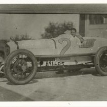 (168)1920 Ballot Race Car #2, driver Peter DePaolo, another man behind