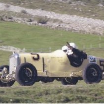 (18-5)Eight shots of Duesenberg Race Car #5, at a race track in Switzerland
