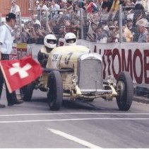 (18-6)Eight shots of Duesenberg Race Car #5, at a race track in Switzerland