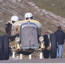 (19-1)Eight shots of Duesenberg Race Car #5, at a race track,Switzerland-2