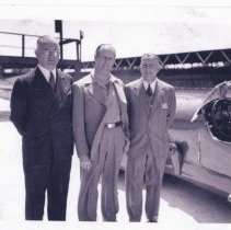 (20)Shot of Ab Jenkins & two other men, Indianapolis Motor Speedway