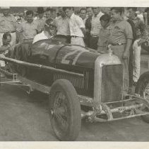 (45)1920s Duesenberg Race Car #21 at a race track in Altoona, PA.
