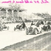 (368)Indianapolis Motor Speedway in 1913, 7 cars in shot