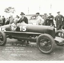(508)Fred Duesenberg with driver L.L. Corum and 1924 Duesenberg Race Car #1