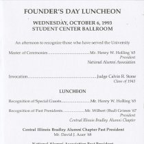 (42-01A) Founder's Day Program Information