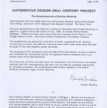 (70-01) Automotive Design Oral History Project
