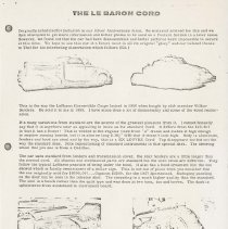 (129-01B) ACD Newsletter Article-Cord's Personal Car to be Retored