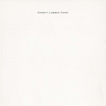 (132-01B) Sample of Cord's Personal Stationery