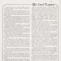 (159-01) The Cord Legacy