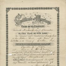 (175-01) Marriage License of Orville Pike and Leora McKinsey