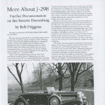 (208-01) Article from The Classic Car Magazine-More About J-298