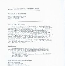 (213-01) Typed Account of Fred Duesenberg's Accident and Death