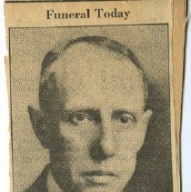 (216-01) Newspaper Article Announcing Harry Dunn Funeral