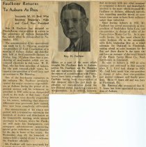 (221-01) Article-Faulkner Returens to Auburn as President