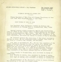 (225-01) Newspaper Article and Press Release-Faulkner Returns