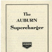 (322-01) The Auburn Supercharger Booklet