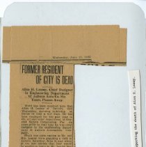 (256-01) Newspaper Clipping from Fort Wayne Sentinel