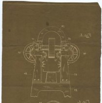 (397-01) Drawing of Machine, Printed Backwards
