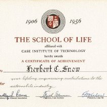 (315-01) The School of Life Certificate of Achievement