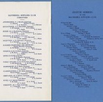 (317-01C) Haverhill Kiwanis Club Charter Night Program