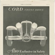 (488-01) Cord Front Drive - Town & Country, Jan. 1, 1931