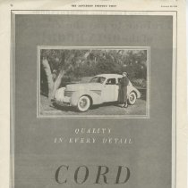 (490-01) Cord- Saturday Evening Post- Jan. 25, 1936