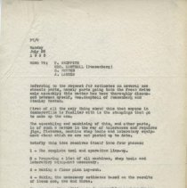 (143-02) Memo to F. Griffith, GEO. Campbell, S. Menton, A. Landis from