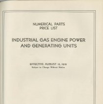 (879-01CF) Folder 879- Lycoming Alphabetical and Numerical Parts Lists- 193