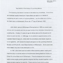 (884-02) Folder 884- The Oehrlis in the History of Lycoming Motors- 2001