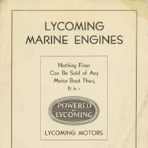 (885-01) Folder 885- Lycoming Marine Engine