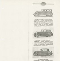 (886-01Q) Folder 886- Lycoming Passenger Cars and Trucks Booklet- 1926
