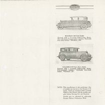 (886-01W) Folder 886- Lycoming Passenger Cars and Trucks Booklet- 1926