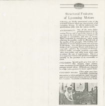 (886-01BI) Folder 886- Lycoming Passenger Cars and Trucks Booklet- 1926