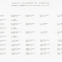 (240-01) Auburn Automobile Company Directors as of November 30