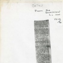 (271-01) News clipping on Newell Donaldson, Photocopy, 1990