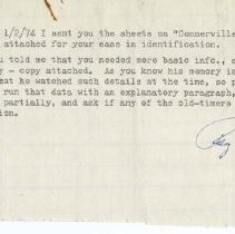 (290-01) Letter from Raymond Wolff on Connersville Labor Cost, 1974