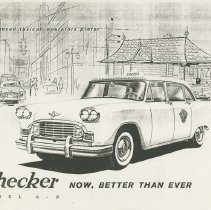 (818-01) Folder 818- Checker Cab Advertisement- 1958