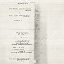 (826-01) Folder 826- Securities and Exchange Commission vs Errett L. Cord a