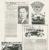 (827-01) Folder 827- Morris Makin, Ex-Tailor, Leads Largest Taxi Factory in