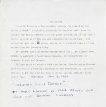 (415-01) "Indiana’s Little Detroit" By Henry H. Blommel